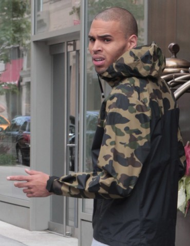 Chris was going for a walk decked out in his Jordans, Chicago Bulls shorts and a camo jacket today in NYC. Pictured: Chris Brown Ref: SPL403847  090612   Picture by: Splash News Splash News and Pictures Los Angeles:	310-821-2666 New York:	212-619-2666 London:	870-934-2666 photodesk@splashnews.com 